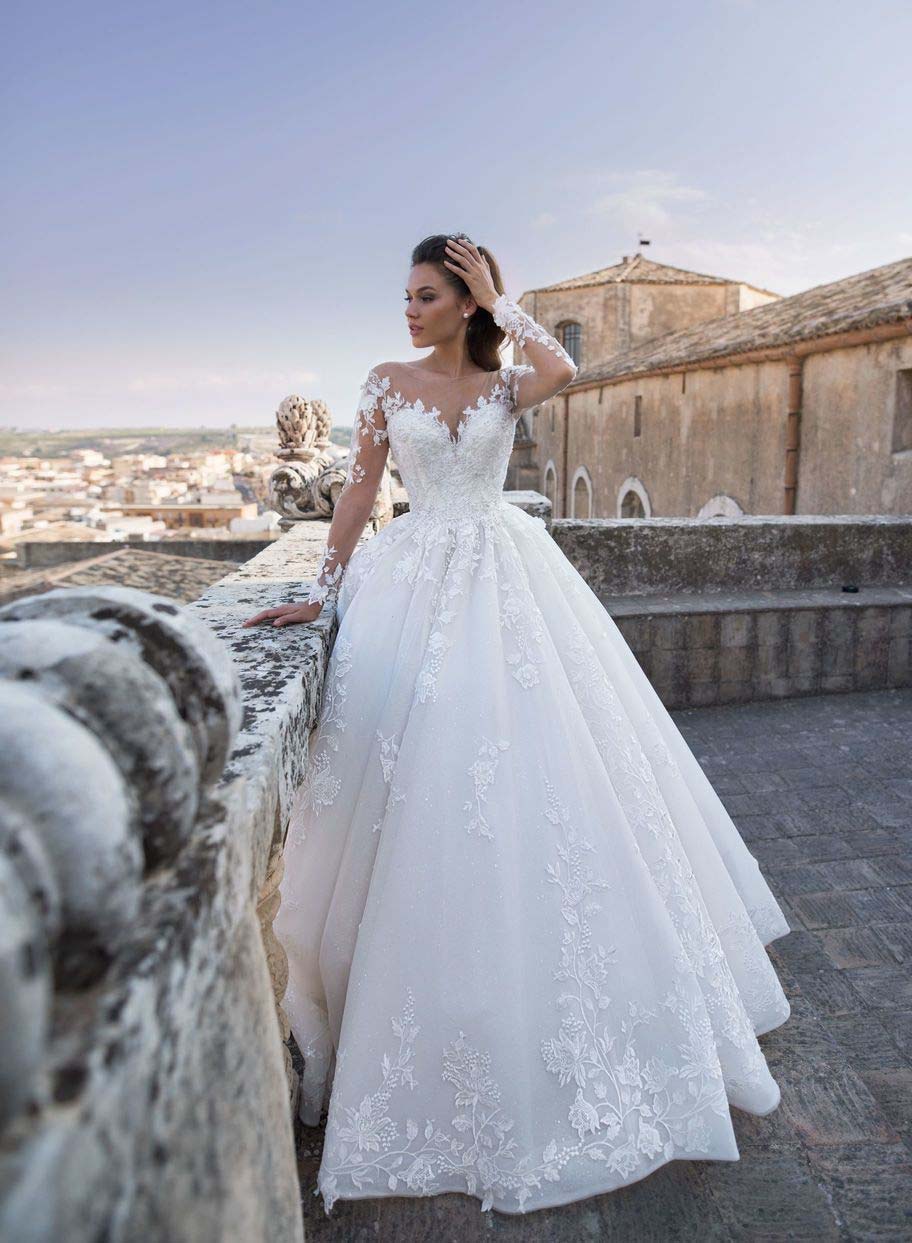 Vestido de novia Angélica con manga larga P56 - Soy Única - Vestidos de  Novia en Monterrey
